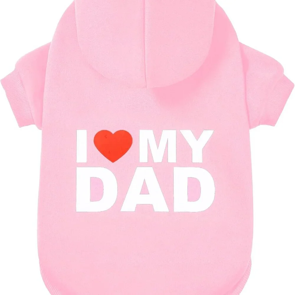 GreenJoy Dog Sweater Dog Hoodie I Love My Dad